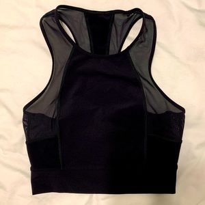 Lulu lemon black workout crop tank size 4